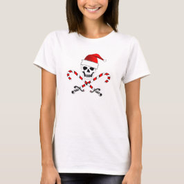 海賊クリスマスジョリーロジャーTシャツ Tシャツ