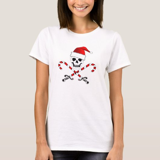 海賊クリスマスジョリーロジャーTシャツ Tシャツ (正面)