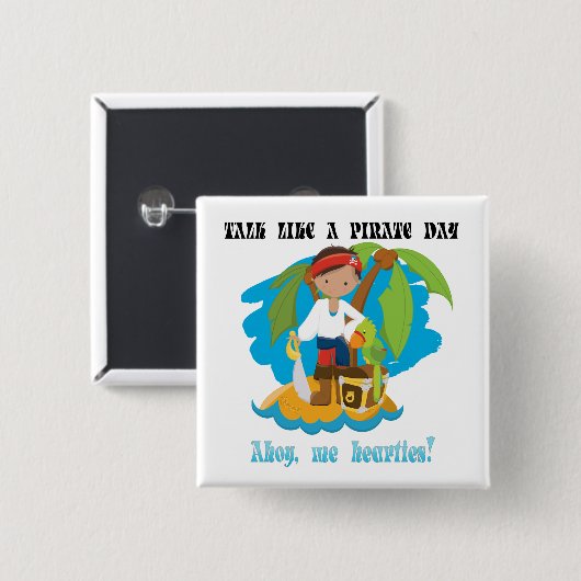 海賊クールの日のように話す私の心のおもしろい 缶バッジ (正面&裏面)