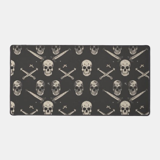 海賊グランジスカルパターン デスクマット (正面)