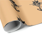 海賊コンパス面図およびいかりの紙 ラッピングペーパー (ロールコーナー)