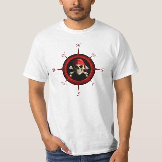 海賊コンパス面図 Tシャツ (正面)