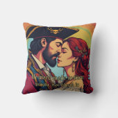 海賊サイケデリックカップル – ロマはっきりしたンス クッション (裏面)