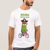 海賊サボテン自転車チームTシャツ | カスタマイズ可能 Tシャツ (正面)