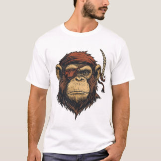 海賊サルイラスト Tシャツ