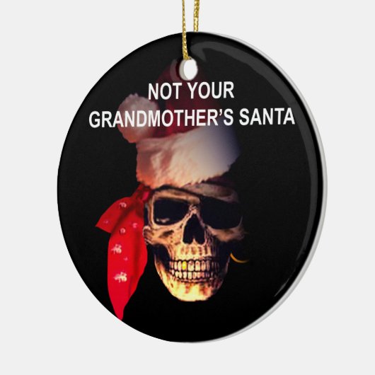 海賊サンタのクリスマスのオーナメント セラミックオーナメント (左)