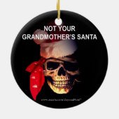 海賊サンタのクリスマスのオーナメント セラミックオーナメント (裏面)