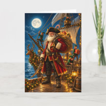 海賊サンタの月夜の航海 クリスマスカード