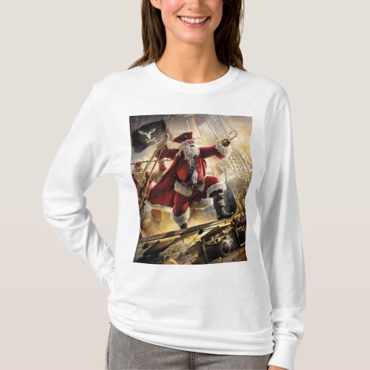 海賊サンタ Tシャツ (正面)