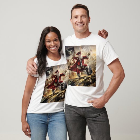 海賊サンタ Tシャツ (ユニセックス)