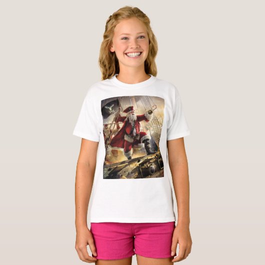 海賊サンタ Tシャツ (正面フル)