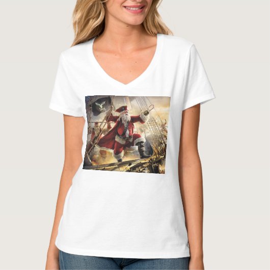 海賊サンタ Tシャツ (正面)