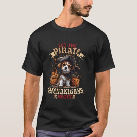 海賊シェナニ人がベグル・ハロウィンを始めよう Tシャツ (正面)