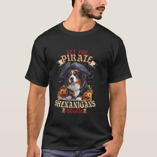 海賊シェナニ人にベルネーゼの山を始めさせる Tシャツ (正面)