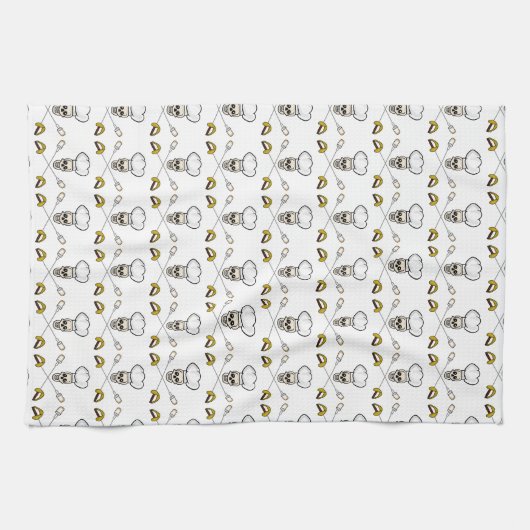 海賊シェフによって交差させるマシュマロはタオル分岐します キッチンタオル (横)