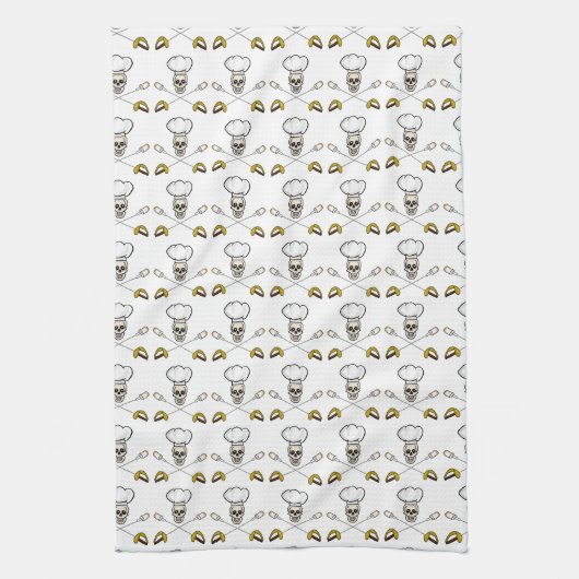 海賊シェフによって交差させるマシュマロはタオル分岐します キッチンタオル (縦)