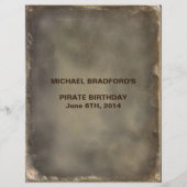 海賊シート – 宝物への手がかり チラシ (裏面)