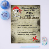 海賊シート – 宝物への手がかり チラシ (シングル)