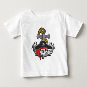 海賊スカルいかり ベビーTシャツ