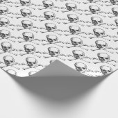 海賊スカルおよびCrossboneのギフト用包装紙 ラッピングペーパー (角)