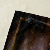 海賊スカルが剣を渡った – あなたの名前を追加 –  ビーチタオル (インサイチュ)