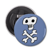 海賊スカルとクロスボーンデザイン 栓抜き (正面)