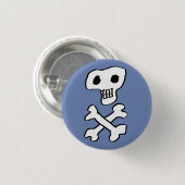 海賊スカルとクロスボーンデザイン 缶バッジ (正面&裏面)