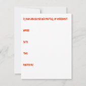 海賊スカルとクロスボーンパーティの招待状 招待状 (裏面)