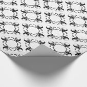 海賊スカルとクロスボーン万華鏡のように千変万化するパターンデザイン ラッピングペーパー (角)