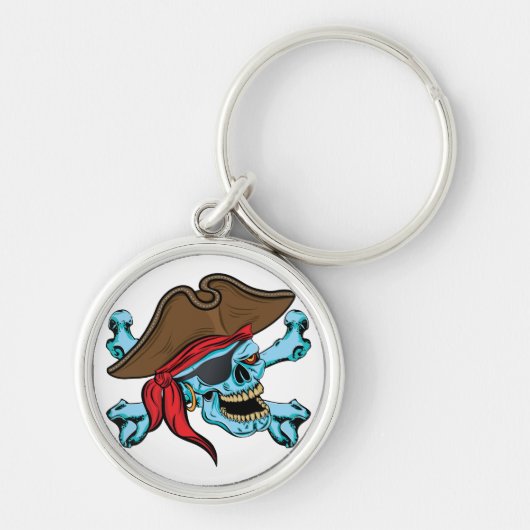 海賊スカルとクロスボーン キーホルダー (正面)
