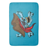 海賊スカルとクロスボーン バスマット (正面縦)