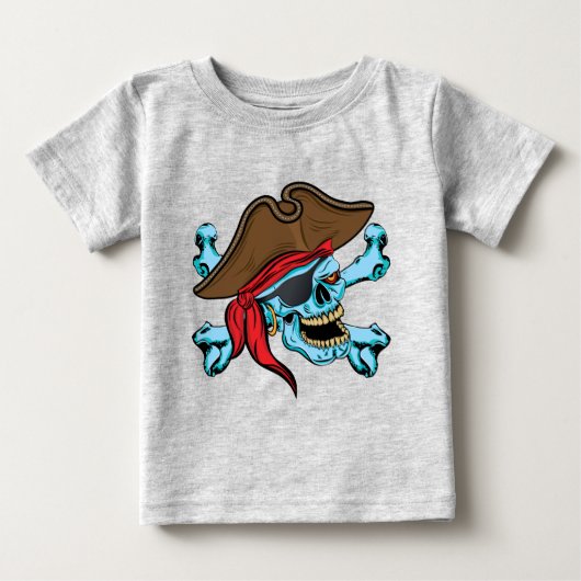 海賊スカルとクロスボーン ベビーTシャツ (正面)