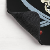 海賊スカルとクロス短剣の不気味な芸術 マウスパッド (コーナー)