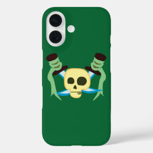 海賊スカルと剣 iPhone 16ケース