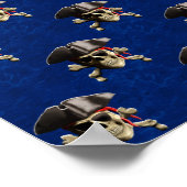 海賊スカルと帽子 ポスター (角)