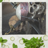 海賊スカルのキッチンタオル キッチンタオル (折り畳み)