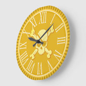 海賊スカルの金貨の宝物Dubloon ラージ壁時計 (傾斜)