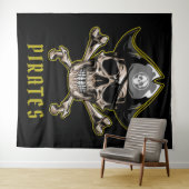 海賊スカルキャプテン王室のトレジャー タペストリー (インサイチュ(横))