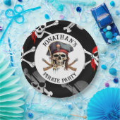 海賊スカルキャプテン紙プレート ペーパープレート (パーティー)