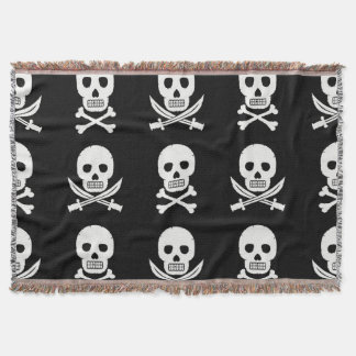 海賊スカルクロスボーンシームレスパターン スローブランケット