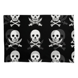 海賊スカルクロスボーンシームレスパターン 枕カバー