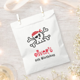 海賊スカルスケルトン男の子の誕生日パーティーの好意バッグ フェイバーバッグ