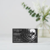 海賊スカル及び骨が交差した図形のテンプレートの名刺 名刺 (スタンド正面)