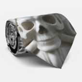 海賊スカル及び骨を搭載するSkulledの黒いタイ ネクタイ (ロール)