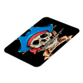 海賊スカル噛み包丁 マグネット (左側)