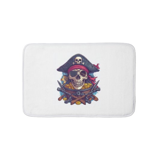 海賊スカル宝 バスマット (正面)