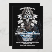 海賊スカル幽霊船アホイ・マテイテーマ 招待状 (正面/裏面)