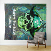 海賊スカル誕生日キャプテンジャック タペストリー (インサイチュ(横))