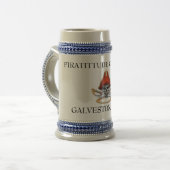 海賊スカル赤い、PIRATITTUDE CHARTERSGALVESTON… ビールジョッキ (正面左)