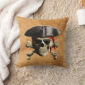 海賊スカル クッション (ブランケット)